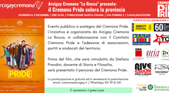 Arcigay Cremona La Rocca presenta…il Cremona Pride colora la provincia