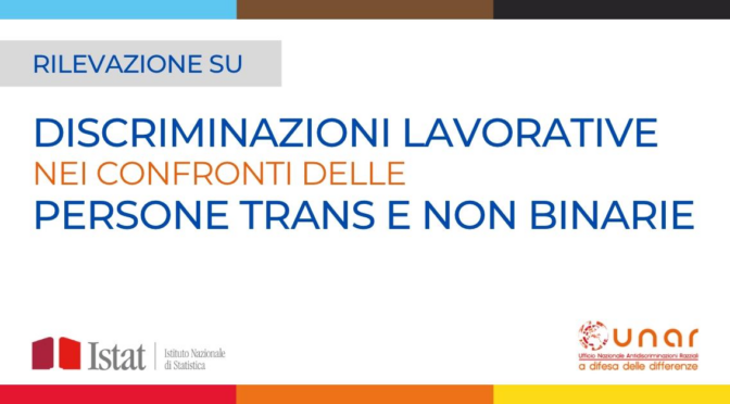 Indagine Istat per persone trans e non binarie