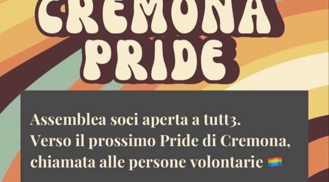 Verso il Cremona Pride 2024